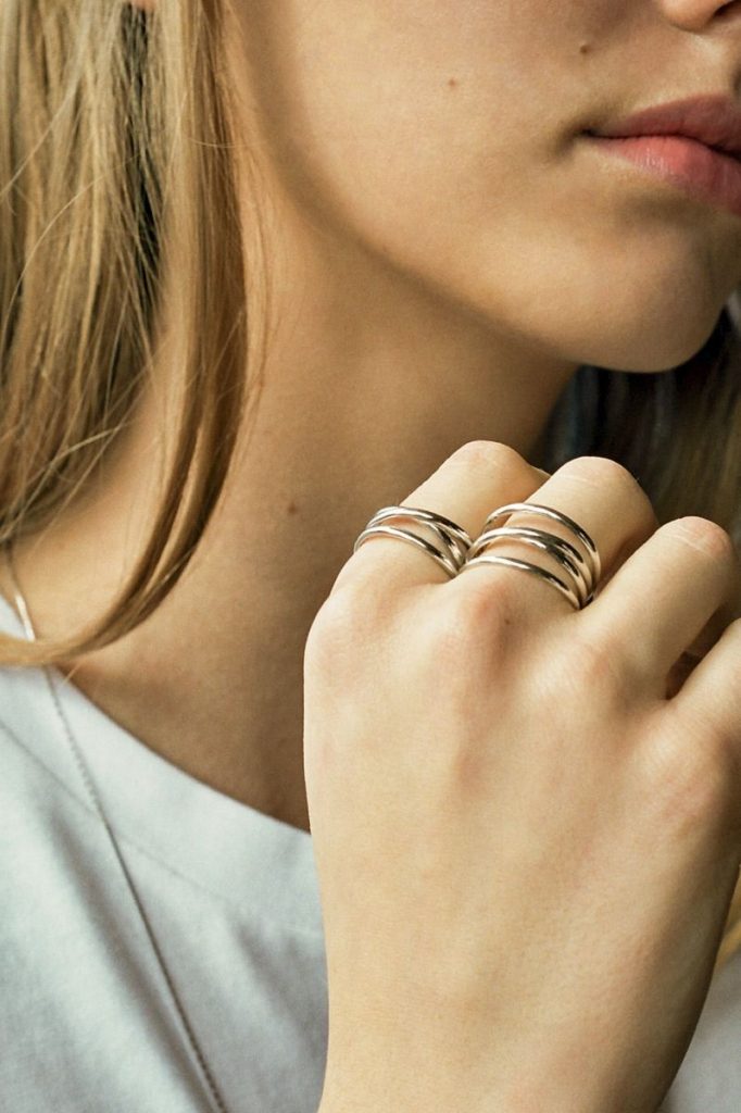 Auguste wrap ring silver jewellery by Maria Black