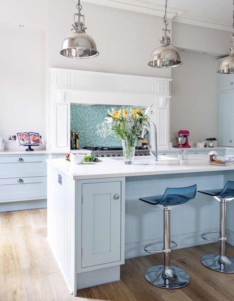 Pastel blue kitchen from Kitchens International