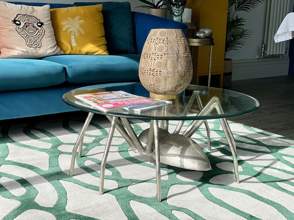 The Morpheus rug in Emerald Green by MM Interiors