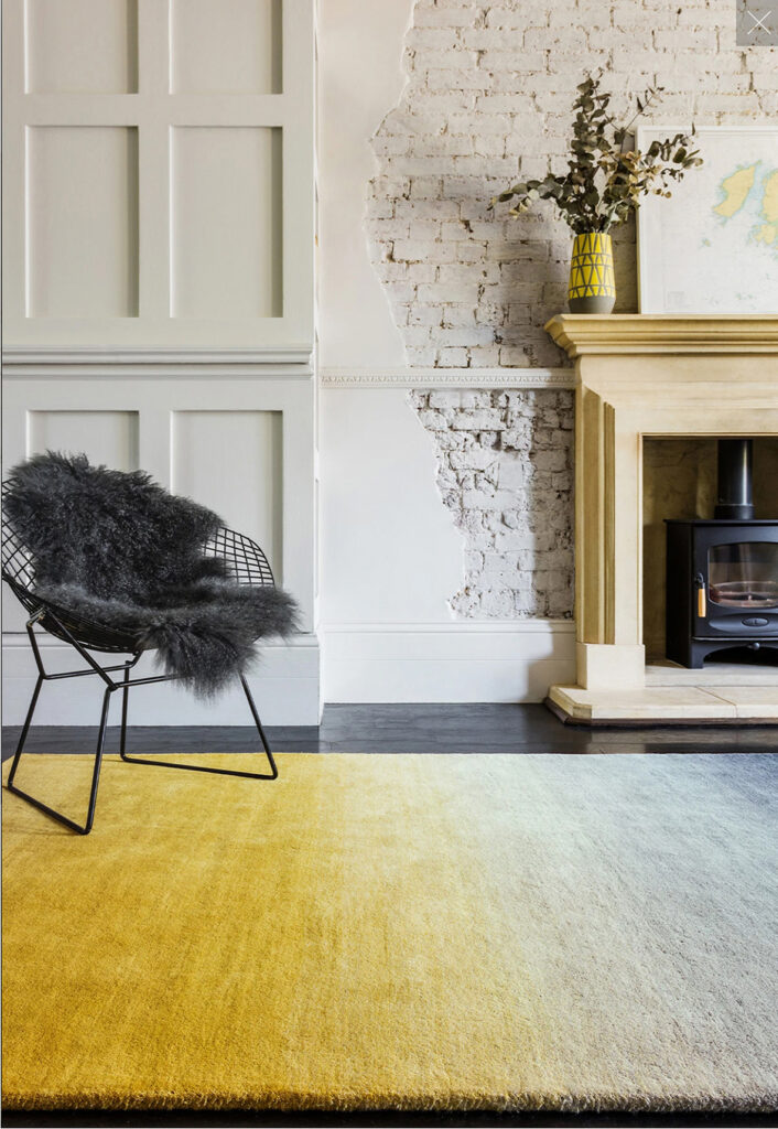 Cotterell & Co Ombre Runner Rug Mustard