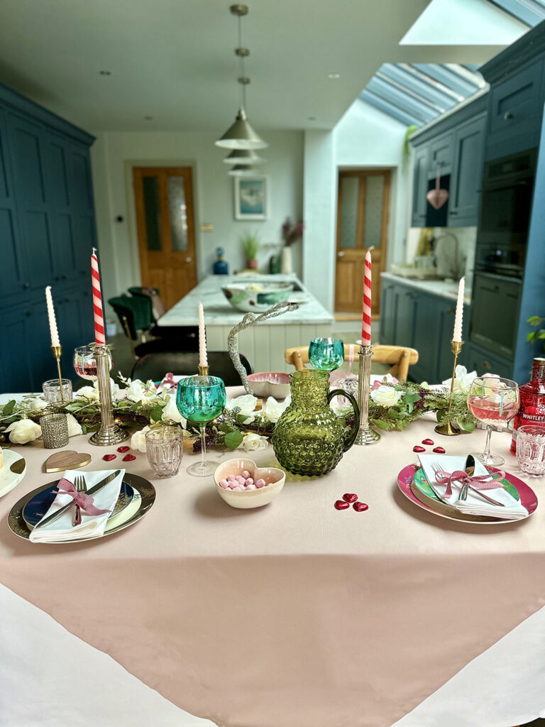 valentines day tablescape designed by Sarah