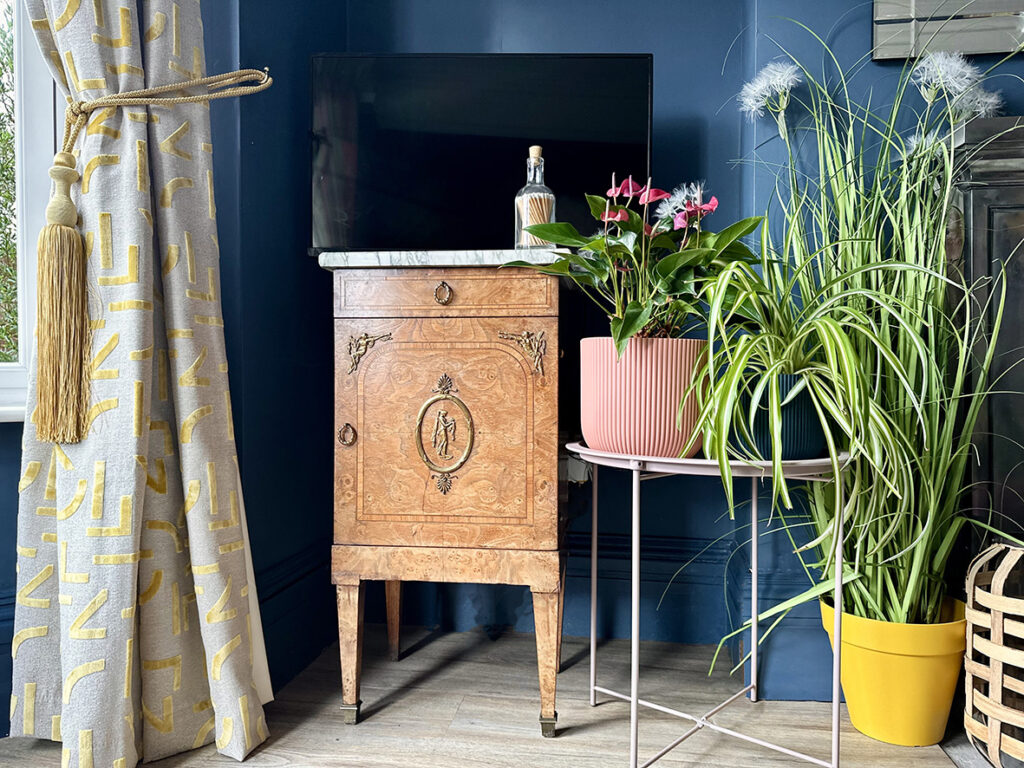 French bedside cabinet in sitting room