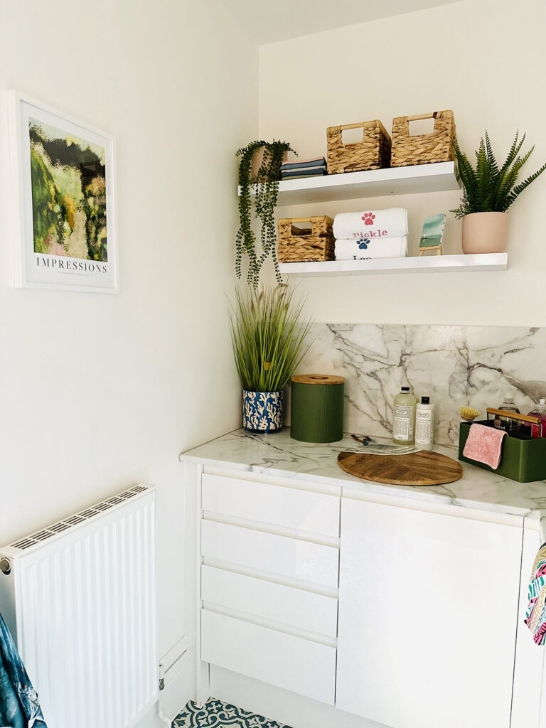 Utility room with artwork